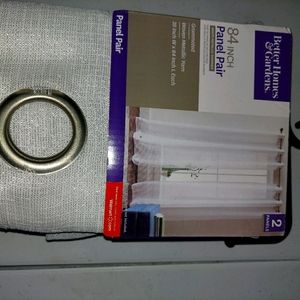 (2) 84" gourmet curtain panels